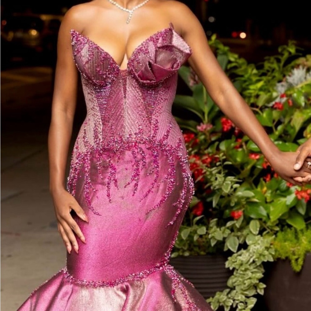 Elegant Pink Evening Gown